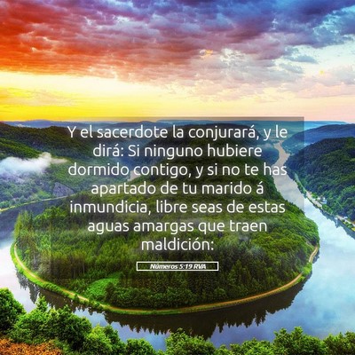 Picture 05 - Números 5:19 RVA - Y el sacerdote la conjurará, y le dirá: Si - Bible Verse Picture
