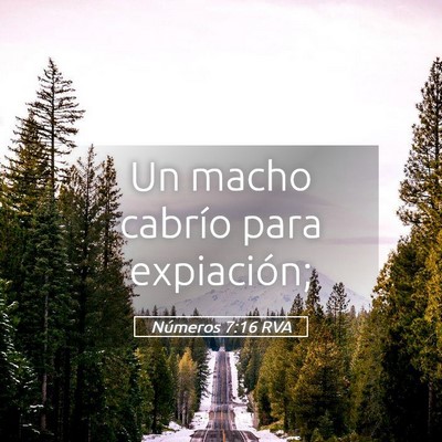Picture 05 - Números 7:16 RVA - Un macho cabrío para - Bible Verse Picture