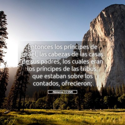 Picture 05 - Números 7:2 RVA - Entonces los príncipes de Israel, las cabezas de - Bible Verse Picture