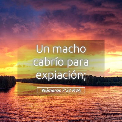 Picture 05 - Números 7:22 RVA - Un macho cabrío para - Bible Verse Picture