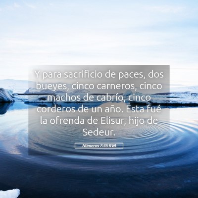 Picture 05 - Números 7:35 RVA - Y para sacrificio de paces, dos bueyes, cinco - Bible Verse Picture