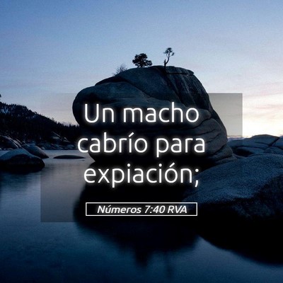 Picture 05 - Números 7:40 RVA - Un macho cabrío para - Bible Verse Picture