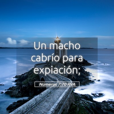 Picture 05 - Números 7:70 RVA - Un macho cabrío para - Bible Verse Picture