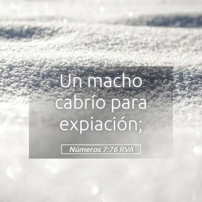 Picture 05 - Números 7:76 RVA - Un macho cabrío para - Bible Verse Picture