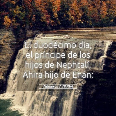 Picture 05 - Números 7:78 RVA - El duodécimo día, el príncipe de los hijos de - Bible Verse Picture