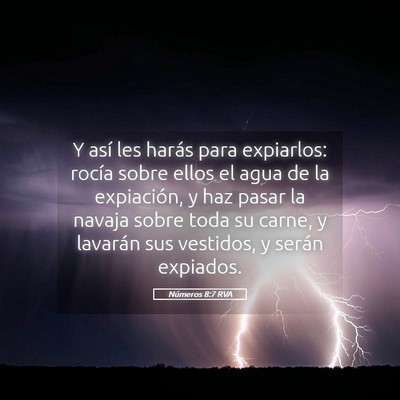 Picture 05 - Números 8:7 RVA - Y así les harás para expiarlos: rocía sobre - Bible Verse Picture