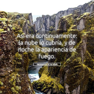 Picture 05 - Números 9:16 RVA - Así era continuamente: la nube lo cubría, y de - Bible Verse Picture