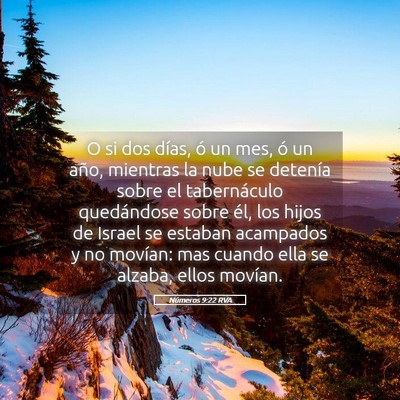 Picture 05 - Números 9:22 RVA - O si dos días, ó un mes, ó un año, mientras - Bible Verse Picture