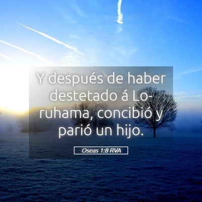 Picture 05 - Oseas 1:8 RVA - Y después de haber destetado á Lo-ruhama, - Bible Verse Picture