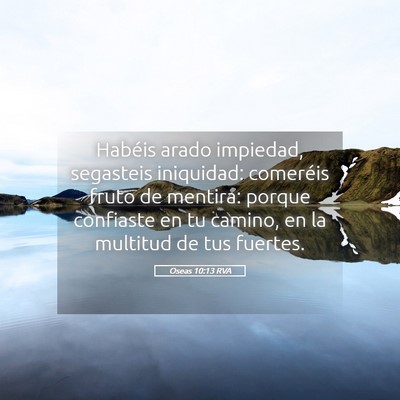 Picture 05 - Oseas 10:13 RVA - Habéis arado impiedad, segasteis iniquidad: - Bible Verse Picture
