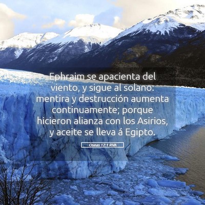 Picture 05 - Oseas 12:1 RVA - Ephraim se apacienta del viento, y sigue al - Bible Verse Picture