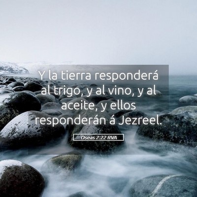 Picture 05 - Oseas 2:22 RVA - Y la tierra responderá al trigo, y al vino, y al - Bible Verse Picture