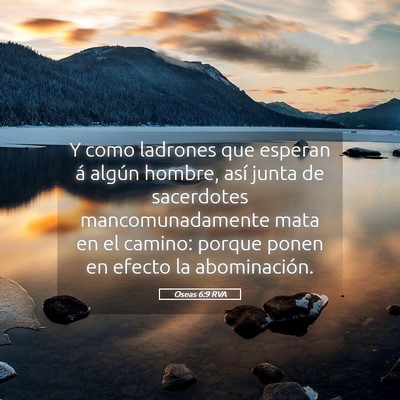 Picture 05 - Oseas 6:9 RVA - Y como ladrones que esperan á algún hombre, - Bible Verse Picture