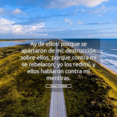 Picture 05 - Oseas 7:13 RVA - Ay de ellos! porque se apartaron de mí: - Bible Verse Picture