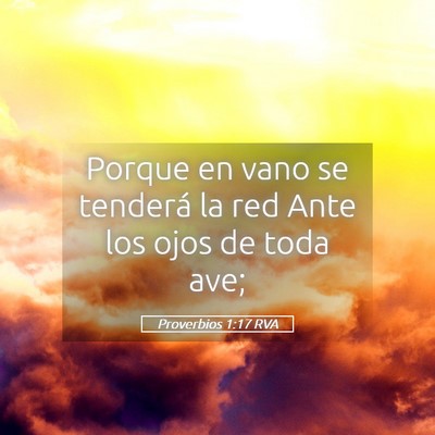Picture 05 - Proverbios 1:17 RVA - Porque en vano se tenderá la red Ante los ojos - Bible Verse Picture