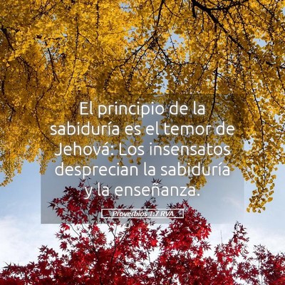 Picture 05 - Proverbios 1:7 RVA - El principio de la sabiduría es el temor de - Bible Verse Picture