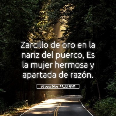 Picture 05 - Proverbios 11:22 RVA - Zarcillo de oro en la nariz del puerco, Es la - Bible Verse Picture