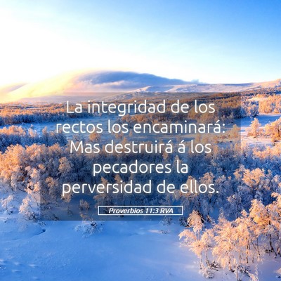 Picture 05 - Proverbios 11:3 RVA - La integridad de los rectos los encaminará: Mas - Bible Verse Picture