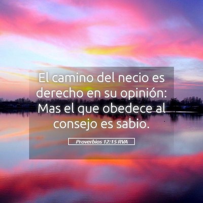 Picture 05 - Proverbios 12:15 RVA - El camino del necio es derecho en su opinión: - Bible Verse Picture