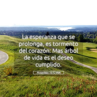 Picture 05 - Proverbios 13:12 RVA - La esperanza que se prolonga, es tormento del - Bible Verse Picture