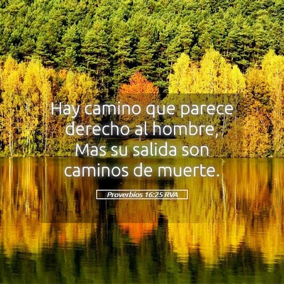 Picture 05 - Proverbios 16:25 RVA - Hay camino que parece derecho al hombre, Mas su - Bible Verse Picture