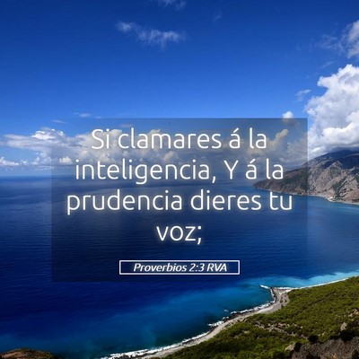 Picture 05 - Proverbios 2:3 RVA - Si clamares á la inteligencia, Y á la prudencia - Bible Verse Picture