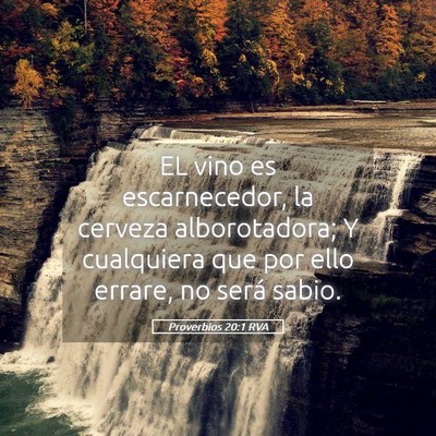Picture 05 - Proverbios 20:1 RVA - EL vino es escarnecedor, la cerveza alborotadora; - Bible Verse Picture