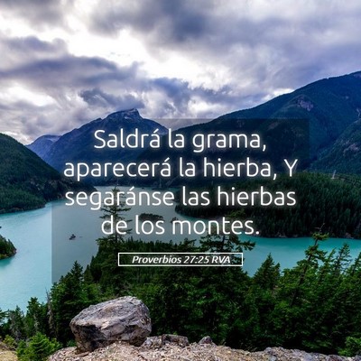 Picture 05 - Proverbios 27:25 RVA - Saldrá la grama, aparecerá la hierba, Y - Bible Verse Picture