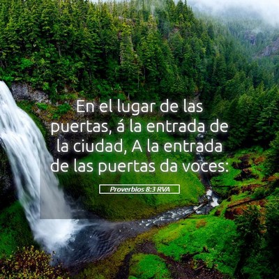 Picture 05 - Proverbios 8:3 RVA - En el lugar de las puertas, á la entrada de la - Bible Verse Picture