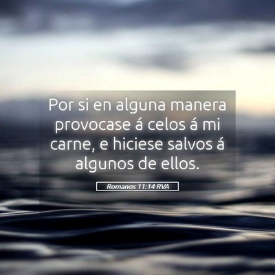Picture 05 - Romanos 11:14 RVA - Por si en alguna manera provocase á celos á mi - Bible Verse Picture