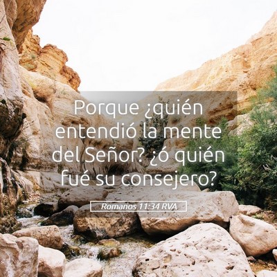 Picture 05 - Romanos 11:34 RVA - Porque ¿quién entendió la mente del Señor? - Bible Verse Picture