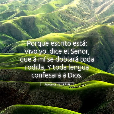 Picture 05 - Romanos 14:11 RVA - Porque escrito está: Vivo yo, dice el Señor, - Bible Verse Picture