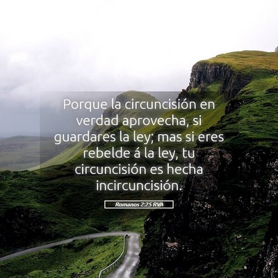 Picture 05 - Romanos 2:25 RVA - Porque la circuncisión en verdad aprovecha, si - Bible Verse Picture