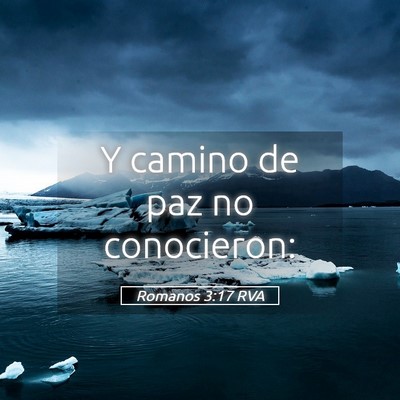 Picture 05 - Romanos 3:17 RVA - Y camino de paz no - Bible Verse Picture