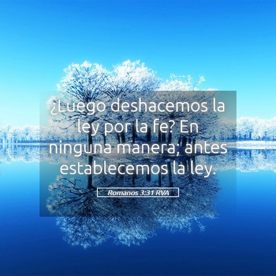 Picture 05 - Romanos 3:31 RVA - ¿Luego deshacemos la ley por la fe? En ninguna - Bible Verse Picture