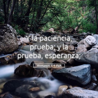 Picture 05 - Romanos 5:4 RVA - Y la paciencia, prueba; y la prueba, - Bible Verse Picture