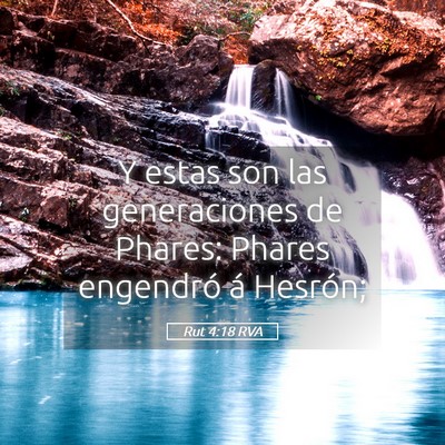 Picture 05 - Rut 4:18 RVA - Y estas son las generaciones de Phares: Phares - Bible Verse Picture