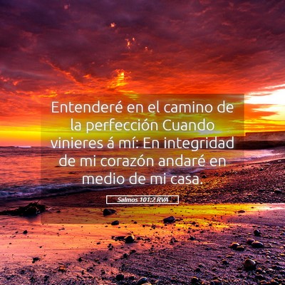Picture 05 - Salmos 101:2 RVA - Entenderé en el camino de la perfección Cuando - Bible Verse Picture