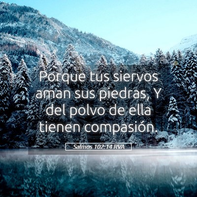 Picture 05 - Salmos 102:14 RVA - Porque tus siervos aman sus piedras, Y del polvo - Bible Verse Picture