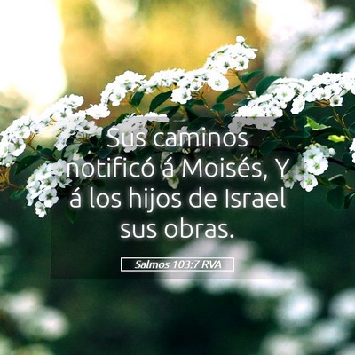 Picture 05 - Salmos 103:7 RVA - Sus caminos notificó á Moisés, Y á los hijos - Bible Verse Picture