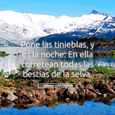 Picture 05 - Salmos 104:20 RVA - Pone las tinieblas, y es la noche: En ella - Bible Verse Picture