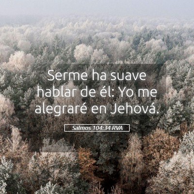 Picture 05 - Salmos 104:34 RVA - Serme ha suave hablar de él: Yo me alegraré en - Bible Verse Picture