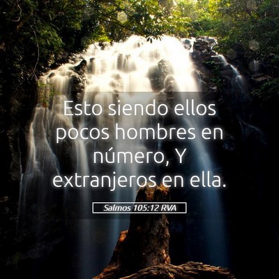 Picture 05 - Salmos 105:12 RVA - Esto siendo ellos pocos hombres en número, Y - Bible Verse Picture