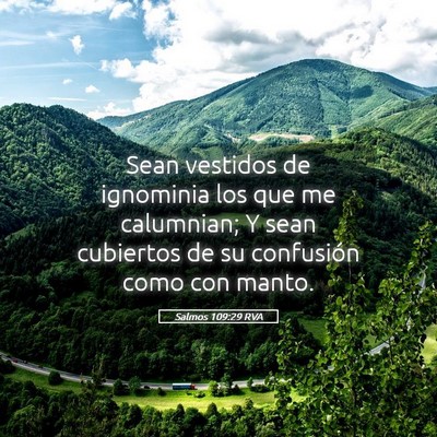 Picture 05 - Salmos 109:29 RVA - Sean vestidos de ignominia los que me calumnian; - Bible Verse Picture