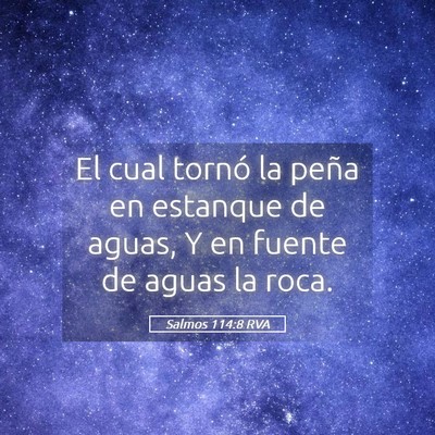 Picture 05 - Salmos 114:8 RVA - El cual tornó la peña en estanque de aguas, Y - Bible Verse Picture