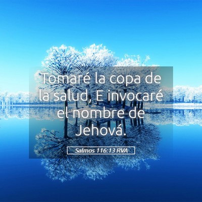 Picture 05 - Salmos 116:13 RVA - Tomaré la copa de la salud, E invocaré el - Bible Verse Picture