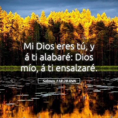 Picture 05 - Salmos 118:28 RVA - Mi Dios eres tú, y á ti alabaré: Dios mío, á - Bible Verse Picture