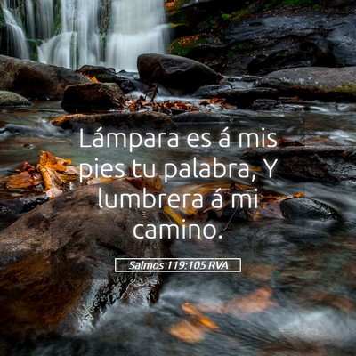 Picture 05 - Salmos 119:105 RVA - Lámpara es á mis pies tu palabra, Y lumbrera á - Bible Verse Picture