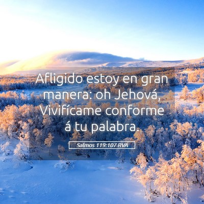 Picture 05 - Salmos 119:107 RVA - Afligido estoy en gran manera: oh Jehová, - Bible Verse Picture