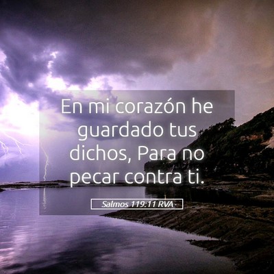Picture 05 - Salmos 119:11 RVA - En mi corazón he guardado tus dichos, Para no - Bible Verse Picture